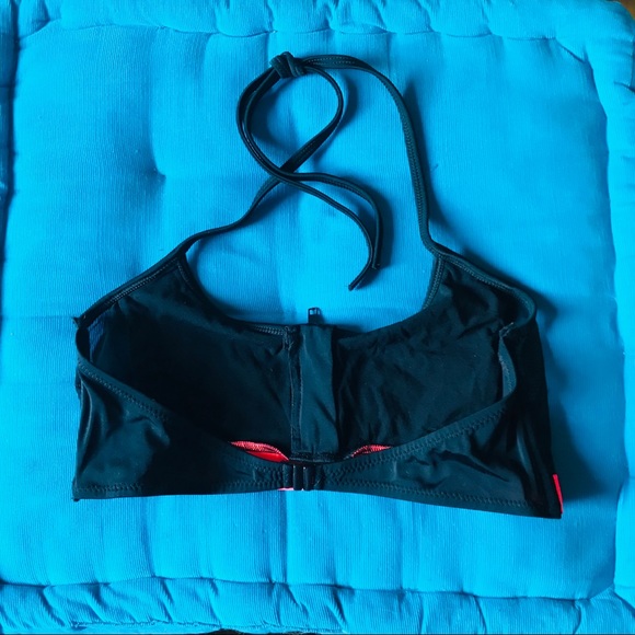 ASOS Neon Sporty Mesh Insert Zip Front Bikini Top - Picture 4 of 8
